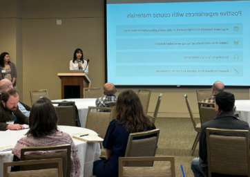 Valeria Castaneda presenting at the State OER Conference in May 2023.